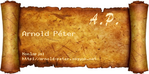 Arnold Péter névjegykártya